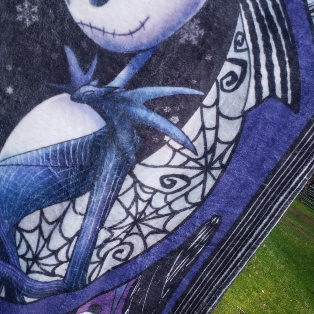 The Nightmare Before Christmas Jack & Sally Soft Fleece Throw Blanket